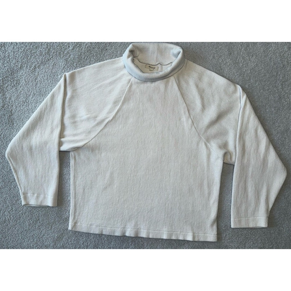 SALE 3/$25 - Madewell Textured Turtleneck Sweater Cream‎ Women's Size Large